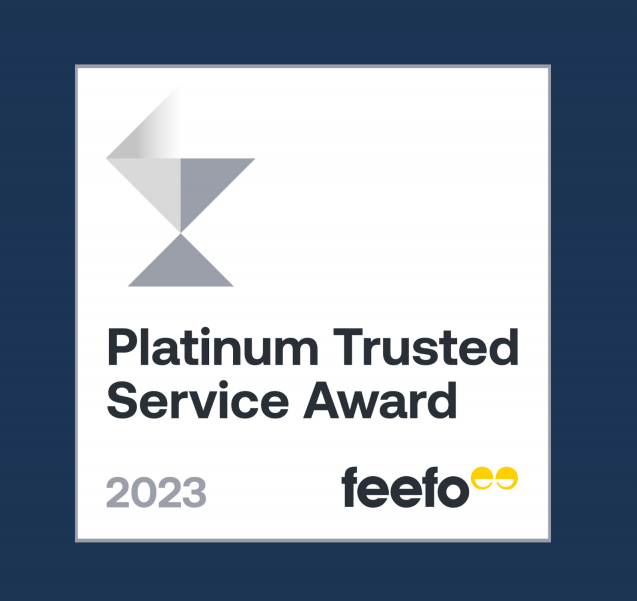 We won!  Feefo Platinum Service Award!